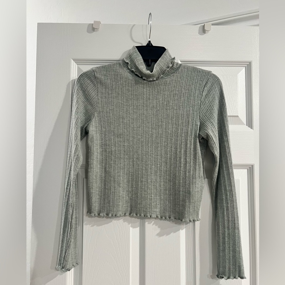 Madewell Light Gray Ribbed Sweater